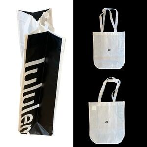 Lululemon White & Black Tote 17”H x 14”W x 6.5”D